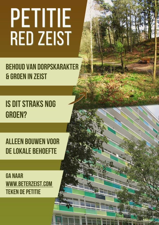 afbeelding van de petitieflyer van Beter Zeist