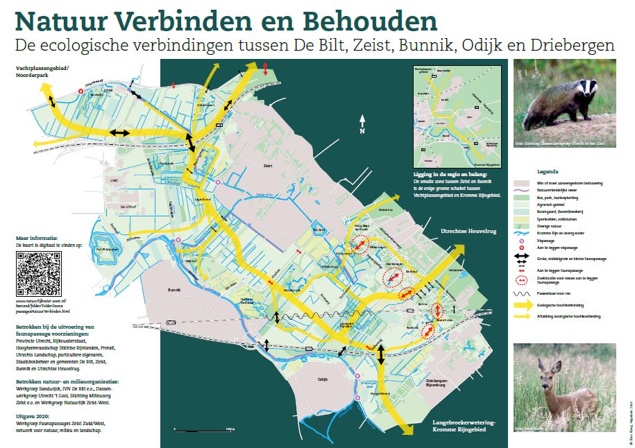 afbeelding van kaart Natuur Verbinden en behouden 2020